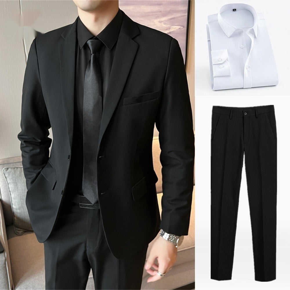 Men's Jacket Slim Fit Suit Casual Korean Youth Plus Size Best Man Suit Only