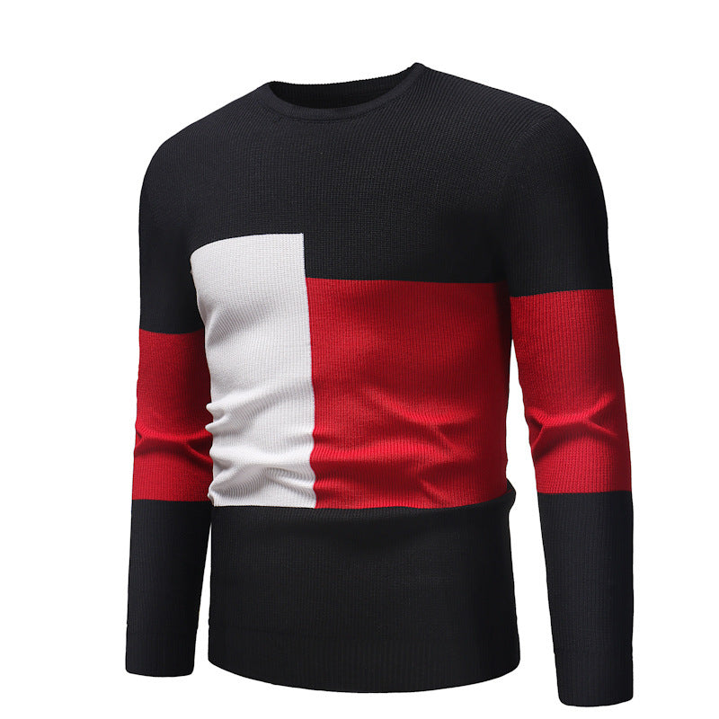 Fashion bottoming round neck men's sweater