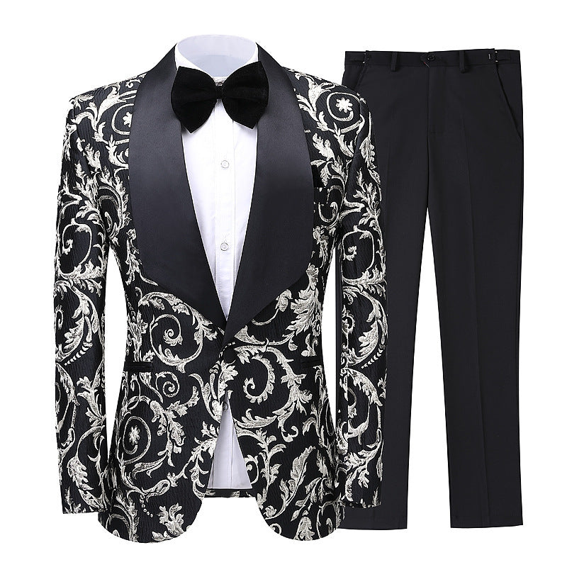 Two-piece suit men's suit