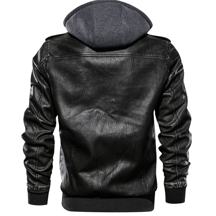 JOOM Men's Pu Leather Jacket Jacket Plus Size