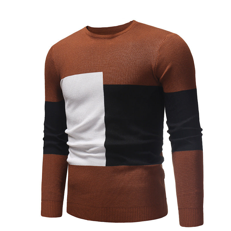 Fashion bottoming round neck men's sweater