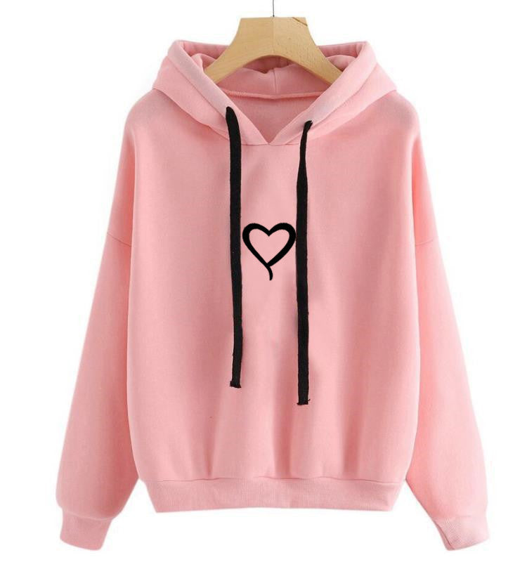 Fall New European And American Trend Amazon Cross-Border New Love Printing Long-Sleeved Casual Sweater