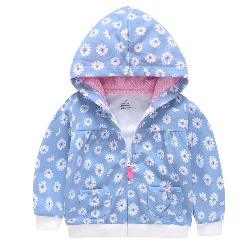 27Kid Toddlers Hoodies Boys Girls Spring  Jacket Little Baby Infant Dinosuar Cartoon Hooded Kids Cute Boys Outwear Sweatshirt