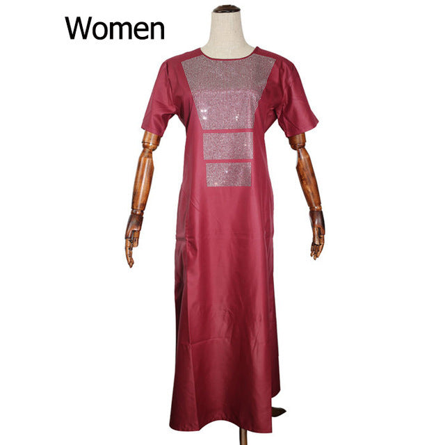 H&D African Couple Clothes Suits Long Dresses For Women Afri