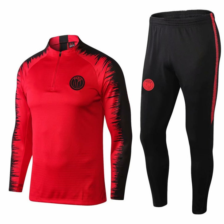 18-19 Paris main long-sleeved football uniforms autumn and winter jackets appearance clothing joint sweater training suits