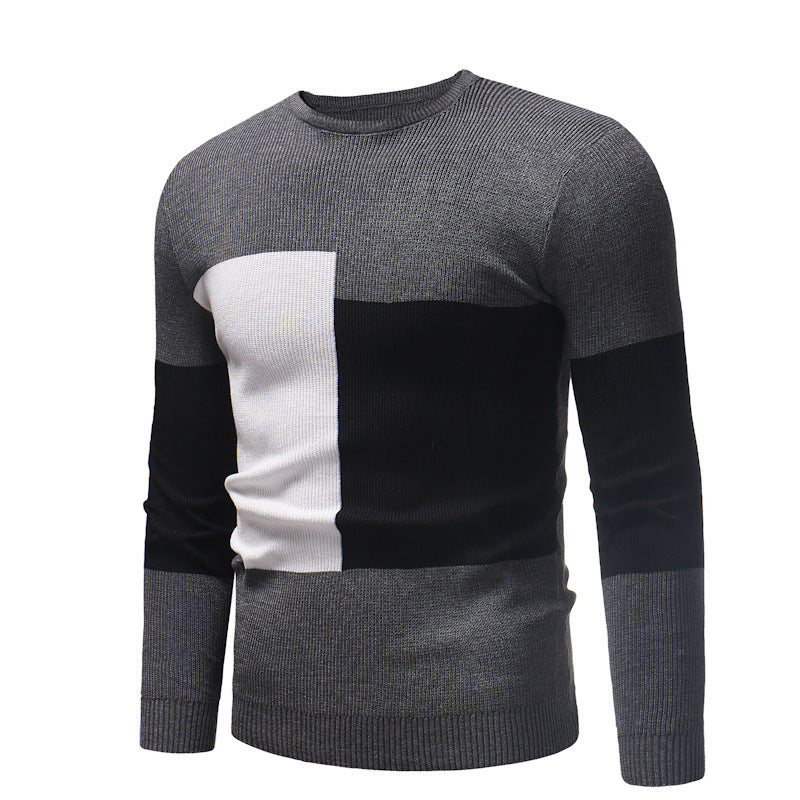 Fashion bottoming round neck men's sweater