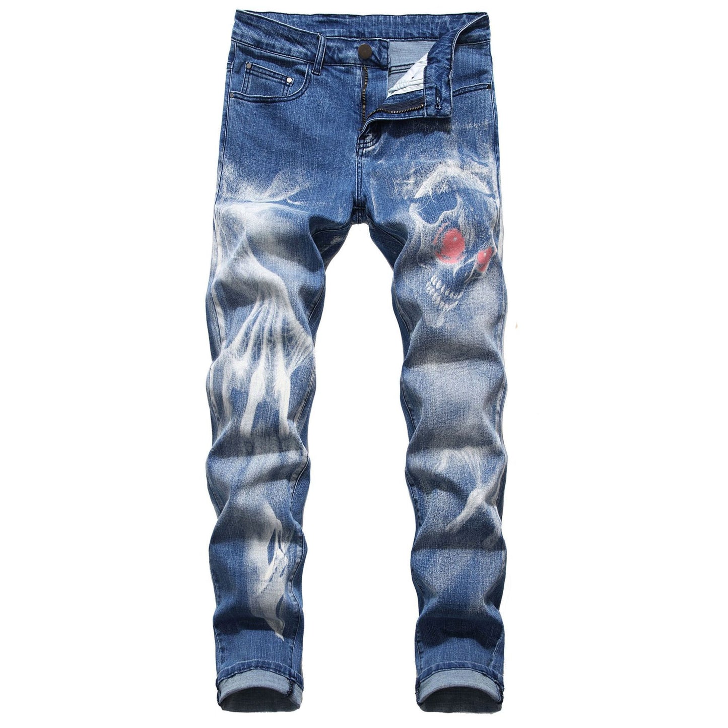 Personalized 3D Pattern Slim Men's Jeans Pants