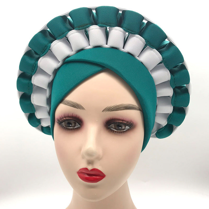 Adjustable African Color Matching Turban Hat