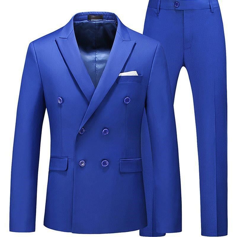 Men 2 Pieces Slim Fit Casual Tuxedo Suit Male Suits Set