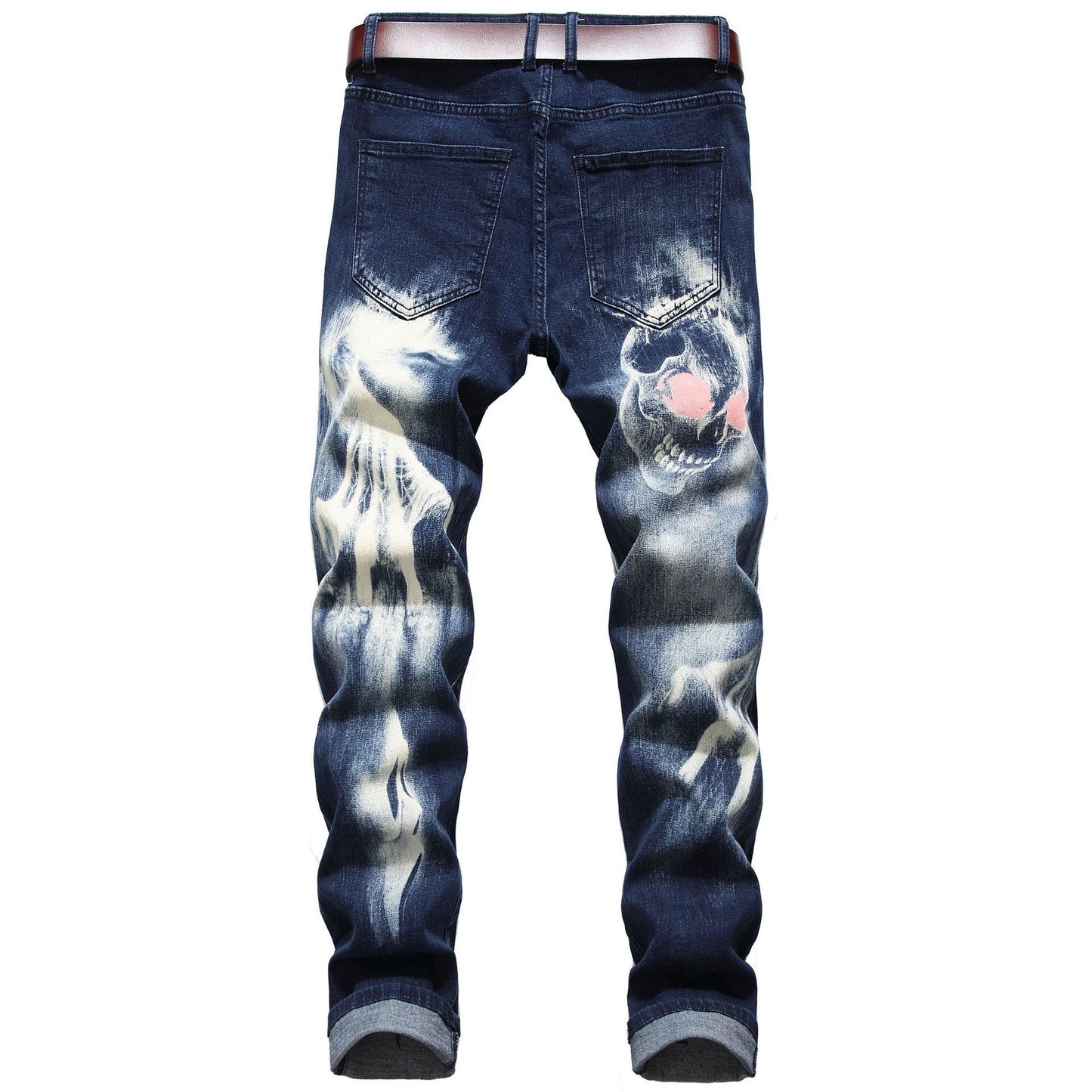 Personalized 3D Pattern Slim Men's Jeans Pants