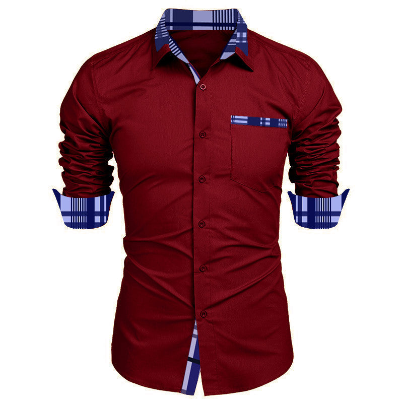 Casual Men's Shirt Men's Amazon Foreign Trade Shirt