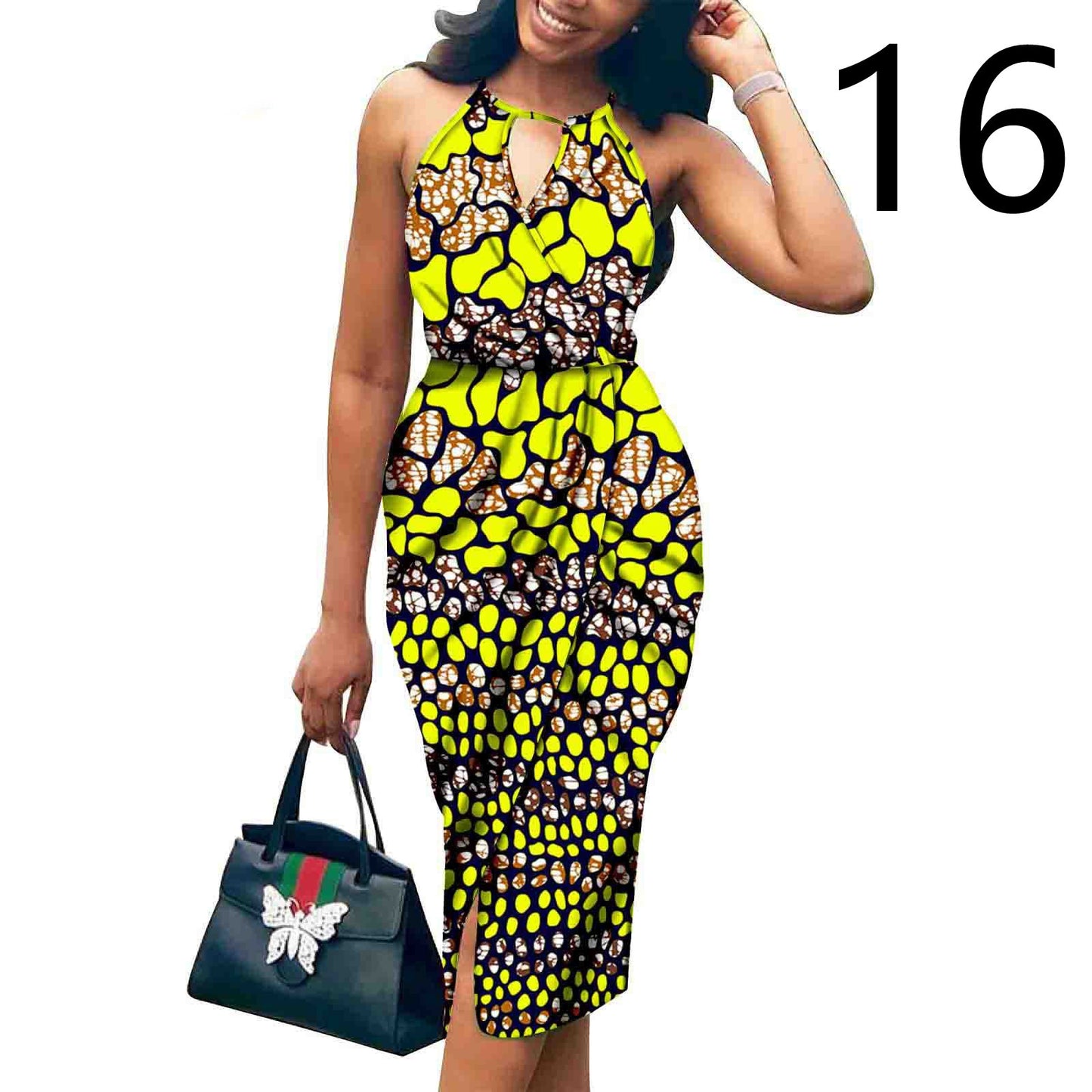 African Ethnic Printed Batik Cotton Fashion Dress