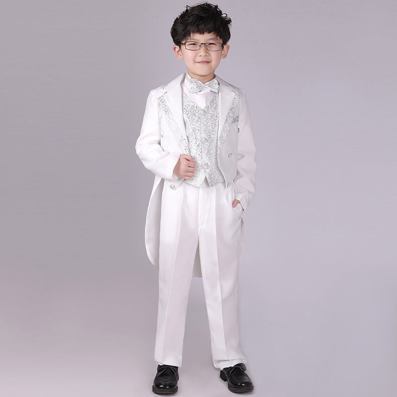 Children Swallowtail Dresses Of Bride Fellow Kids Boys School Uniform