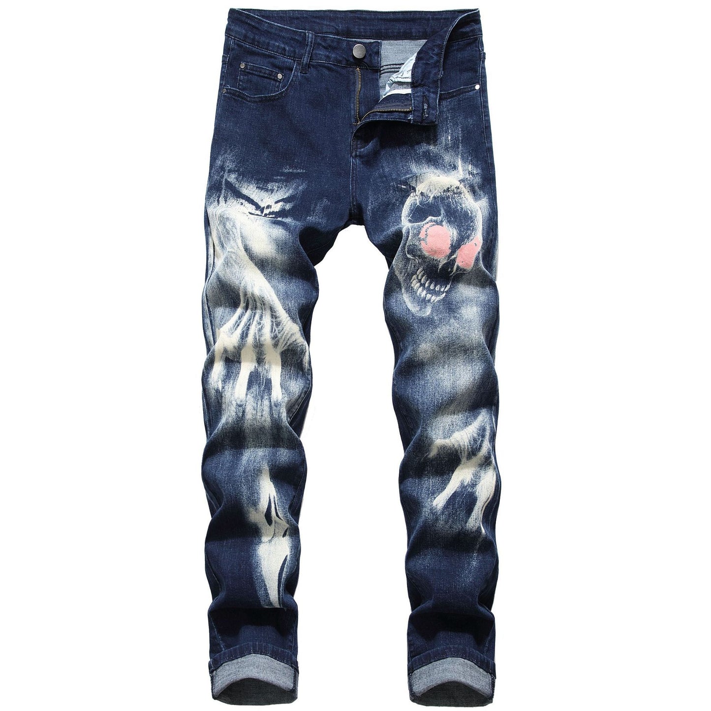 Personalized 3D Pattern Slim Men's Jeans Pants