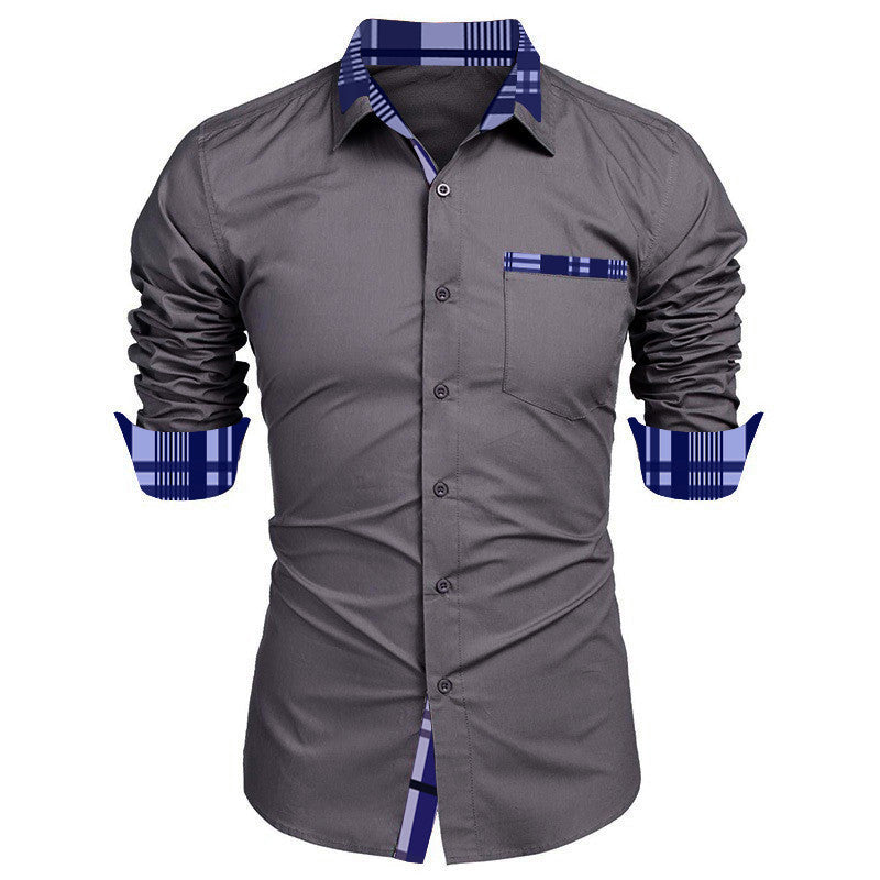 Casual Men's Shirt Men's Amazon Foreign Trade Shirt