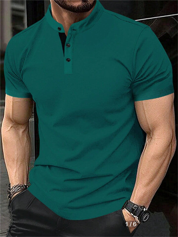 Summer New AliExpress Amazon Polo Shirt Zipper Pocket Men's Sports Polo Shirt Factory Wholesale