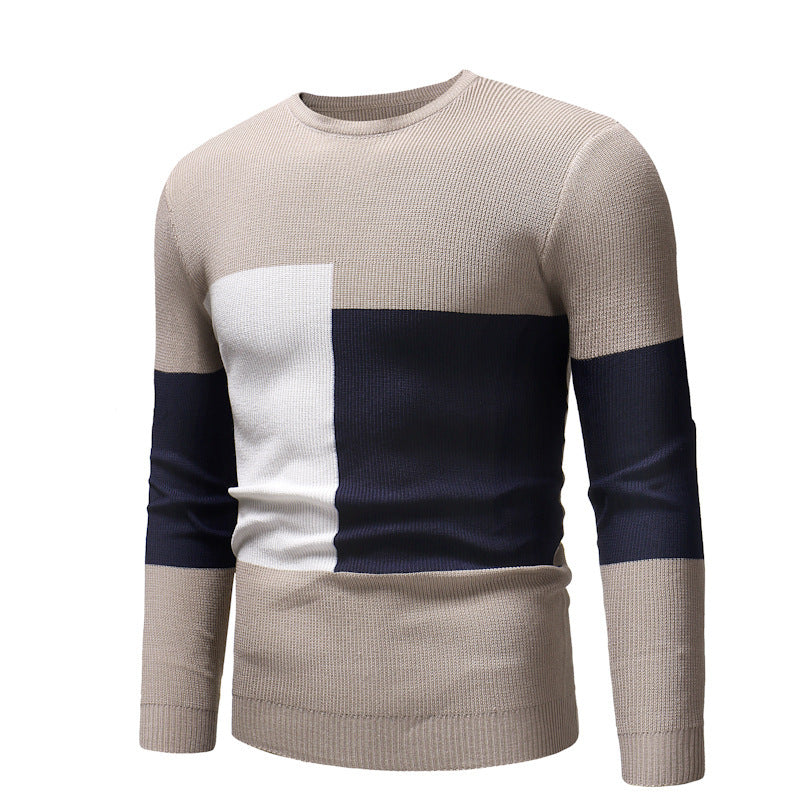 Fashion bottoming round neck men's sweater