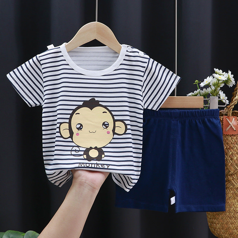 Pure Cotton Boys Korean Baby Clothes Wholesale New T-shirt Girls Kids Clothes