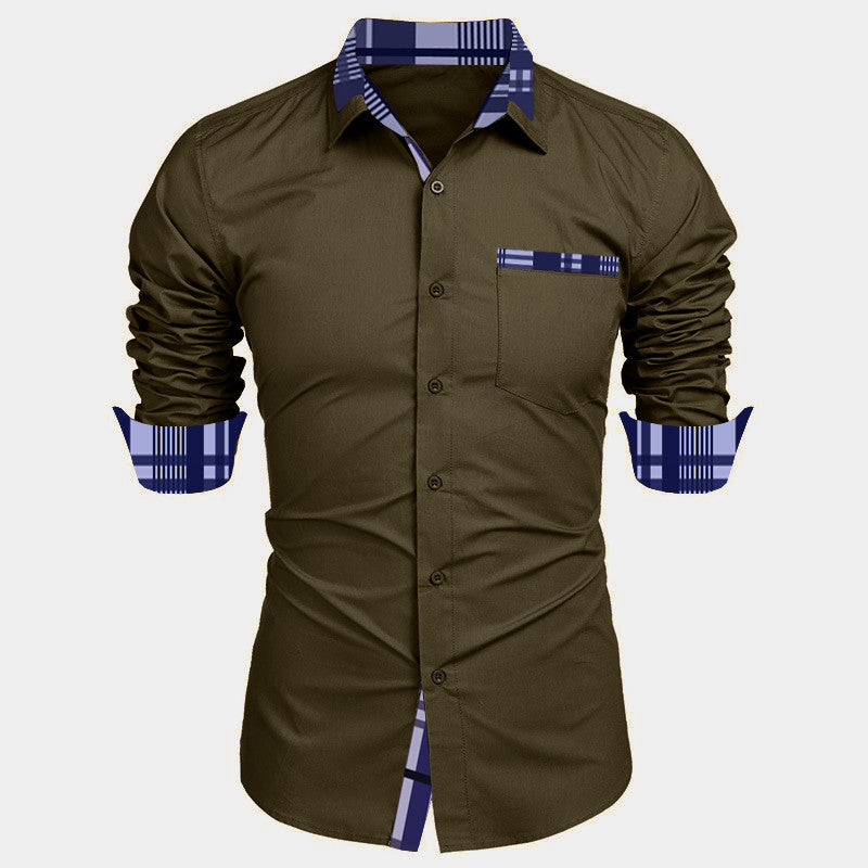 Casual Men's Shirt Men's Amazon Foreign Trade Shirt