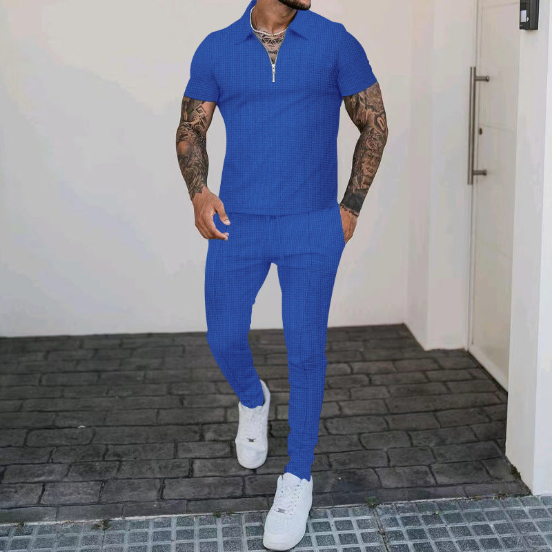 Fashion Personality Casual Short Sleeve Suit Man