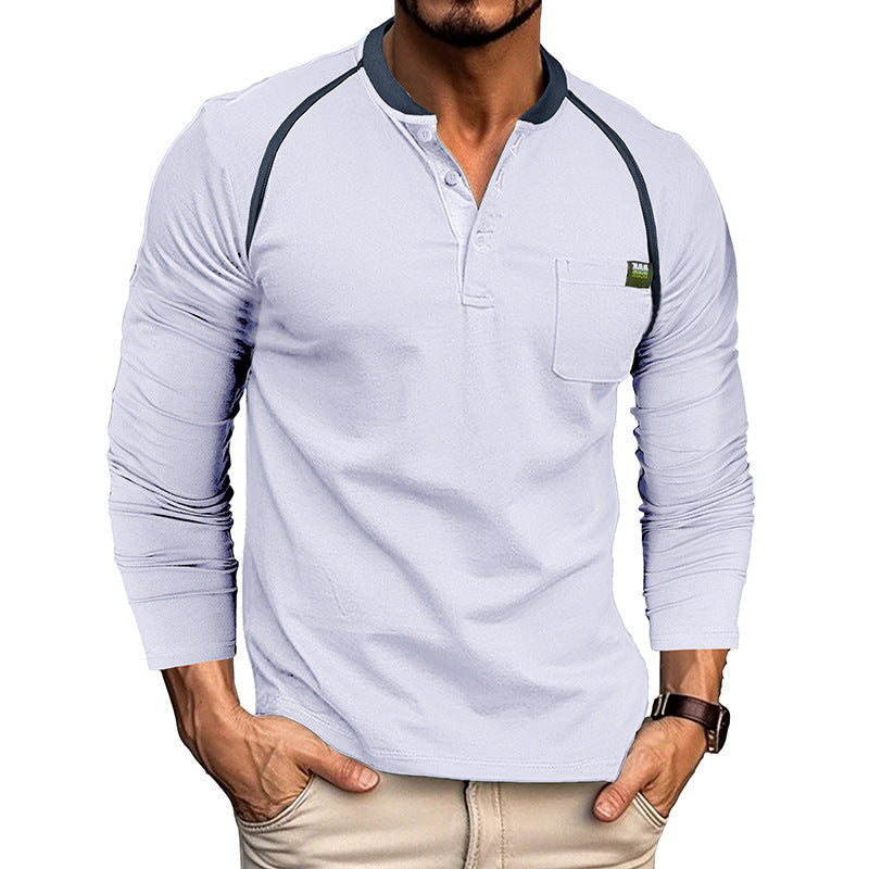 Fashion Colorblock Casual Men's Top