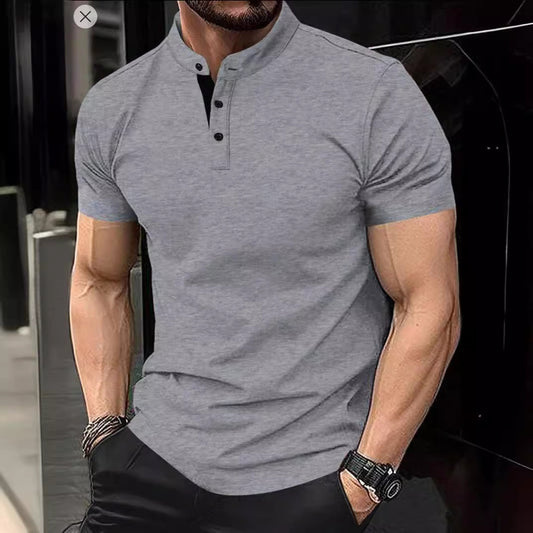 Summer New AliExpress Amazon Polo Shirt Zipper Pocket Men's Sports Polo Shirt Factory Wholesale