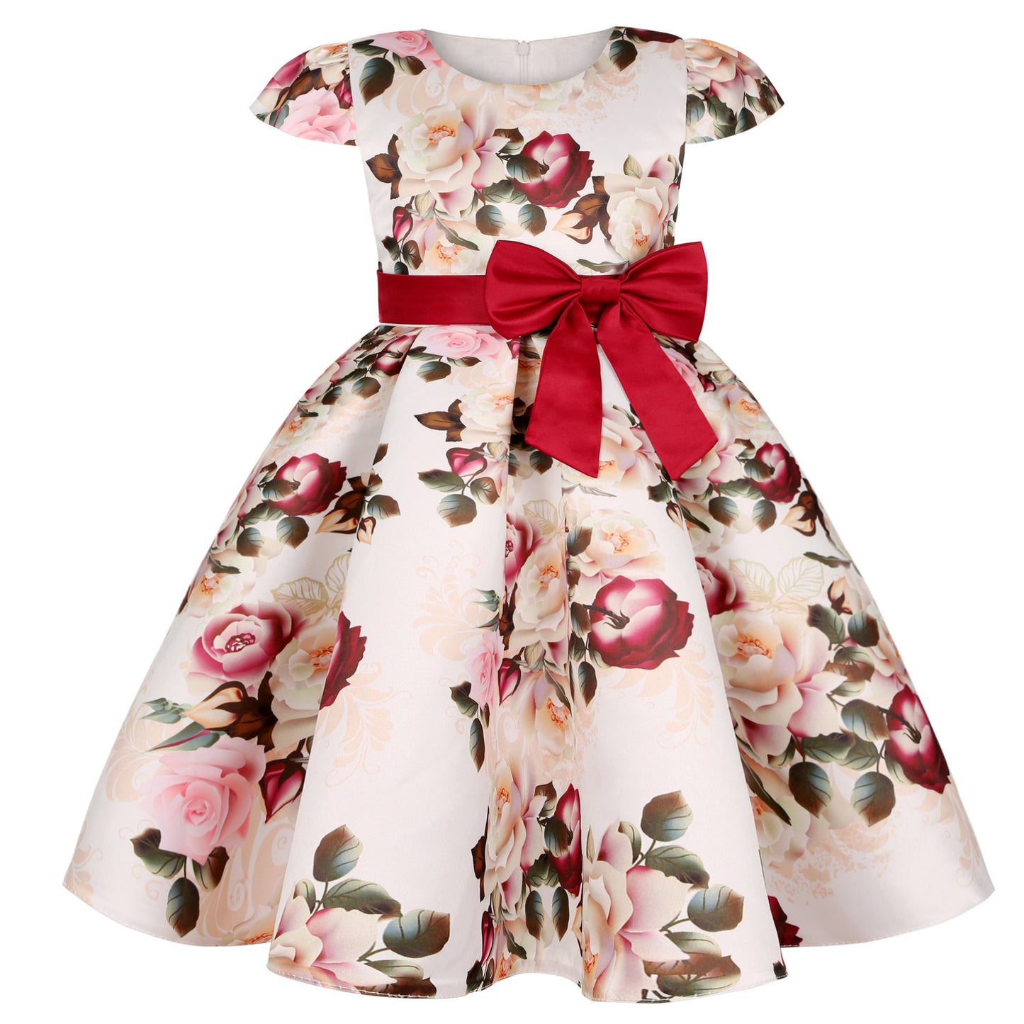 New Girls Kids Flower Elegant Causal Princess Party Dresses