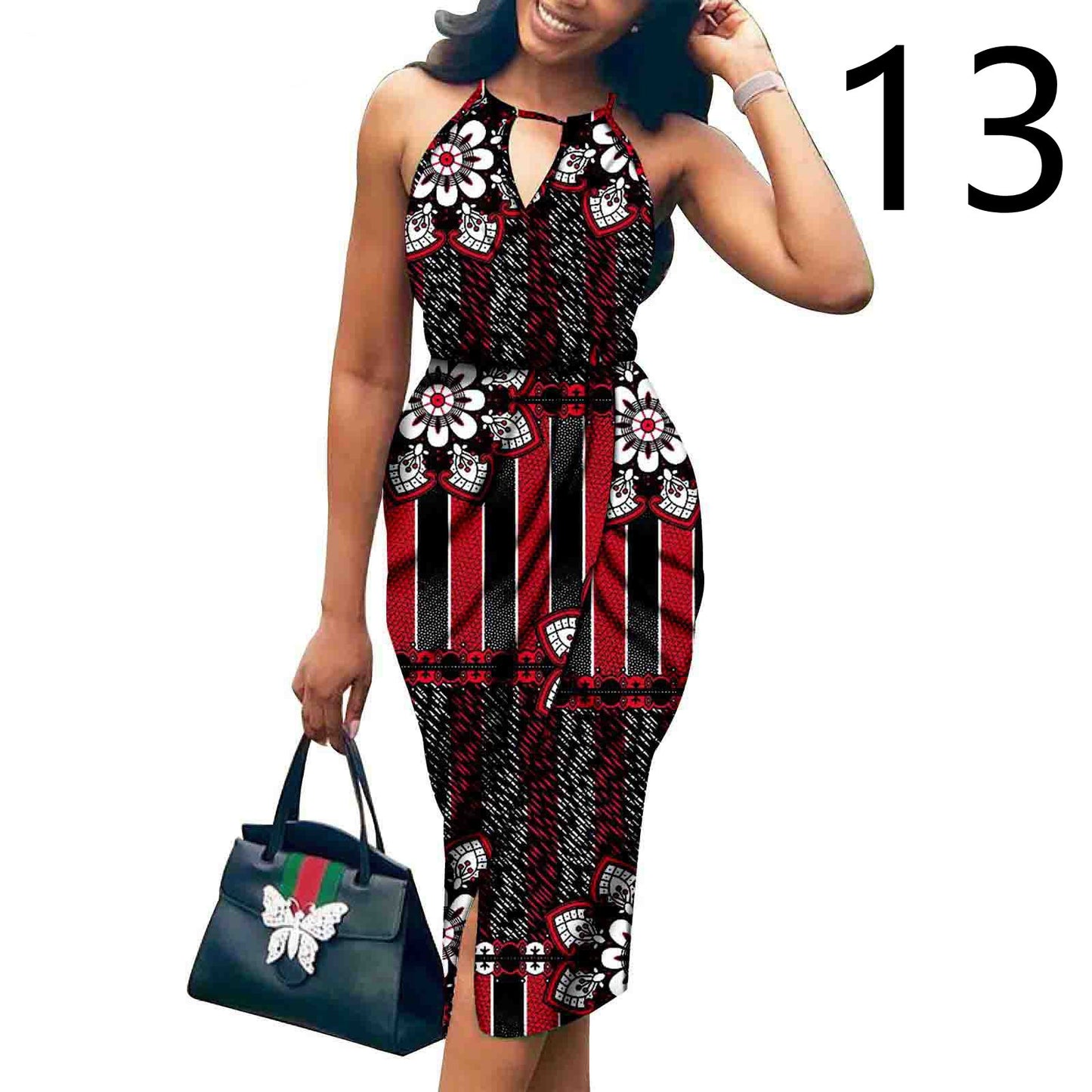 African Ethnic Printed Batik Cotton Fashion Dress