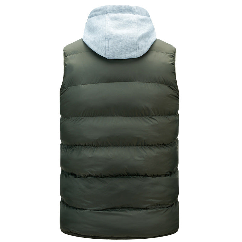 New Men's Hooded Vest Autumn Cotton Vest