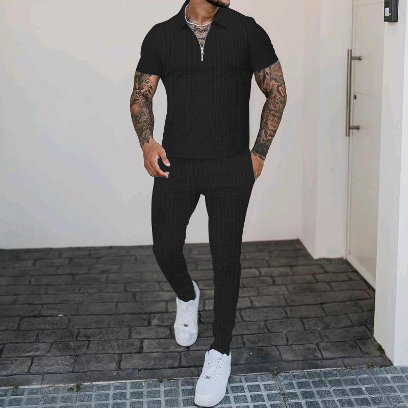 Fashion Personality Casual Short Sleeve Suit Man