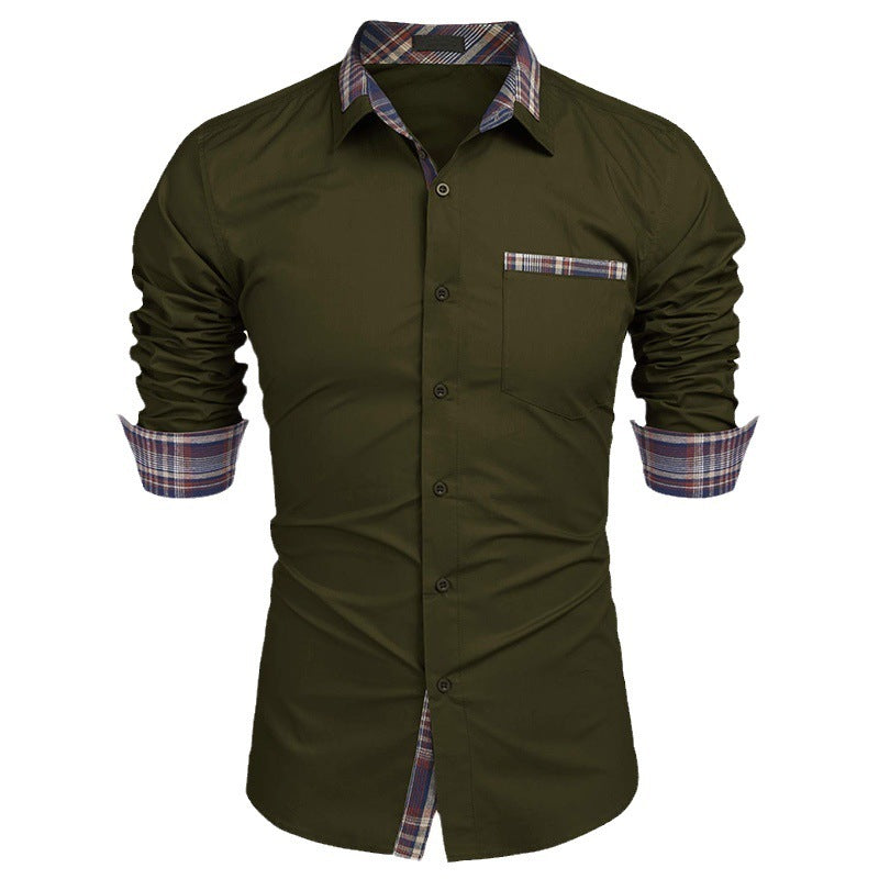 Casual Men's Shirt Men's Amazon Foreign Trade Shirt