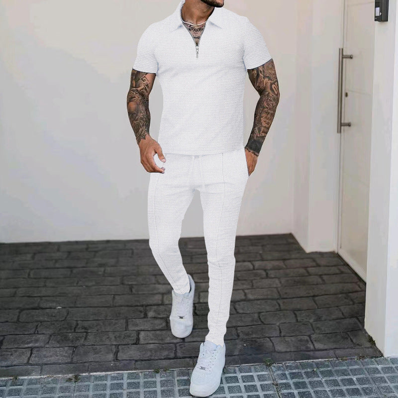 Fashion Personality Casual Short Sleeve Suit Man