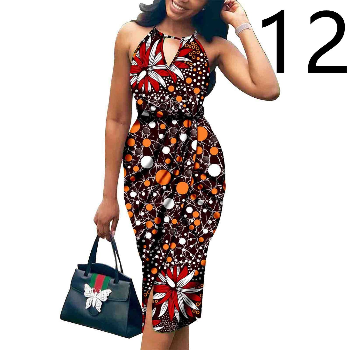 African Ethnic Printed Batik Cotton Fashion Dress