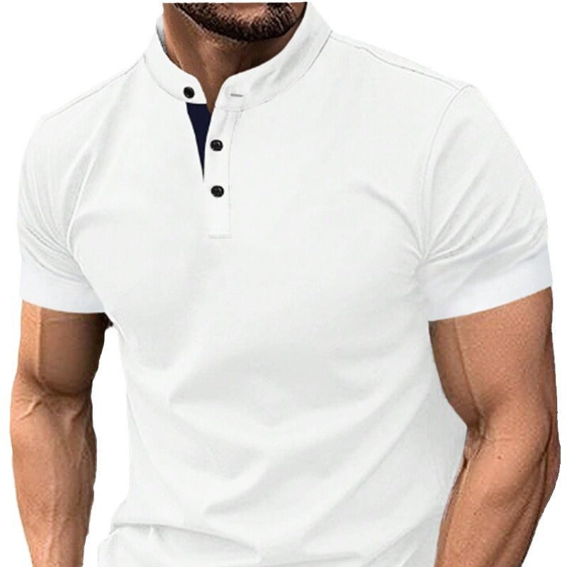 Summer New AliExpress Amazon Polo Shirt Zipper Pocket Men's Sports Polo Shirt Factory Wholesale