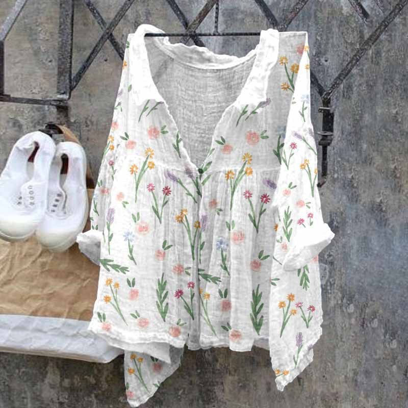 New Arrival Fashion Women's Shirt Natural Landscape Avatar Print