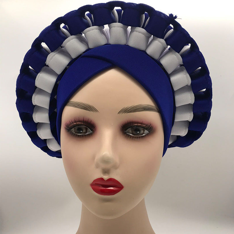 Adjustable African Color Matching Turban Hat