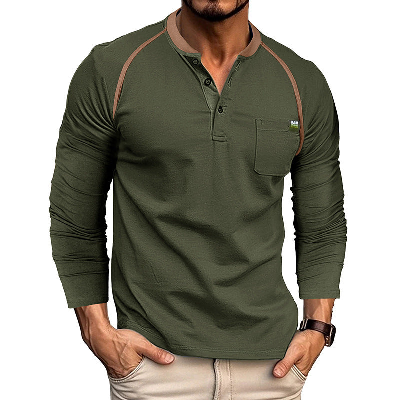 Fashion Colorblock Casual Men's Top