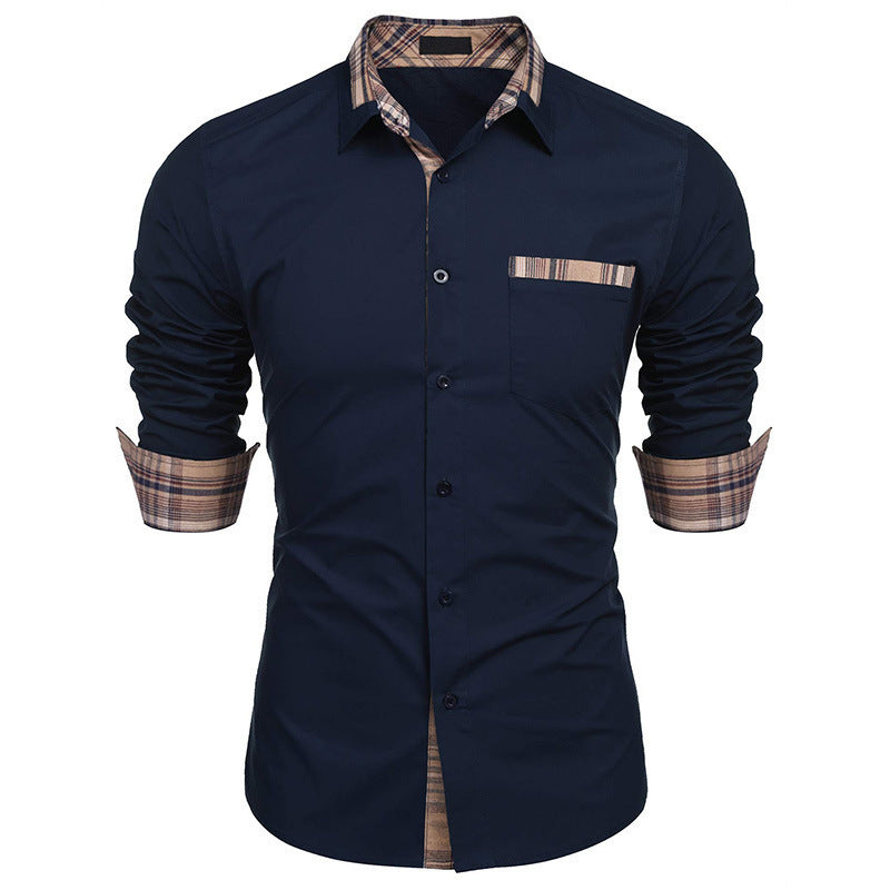 Casual Men's Shirt Men's Amazon Foreign Trade Shirt