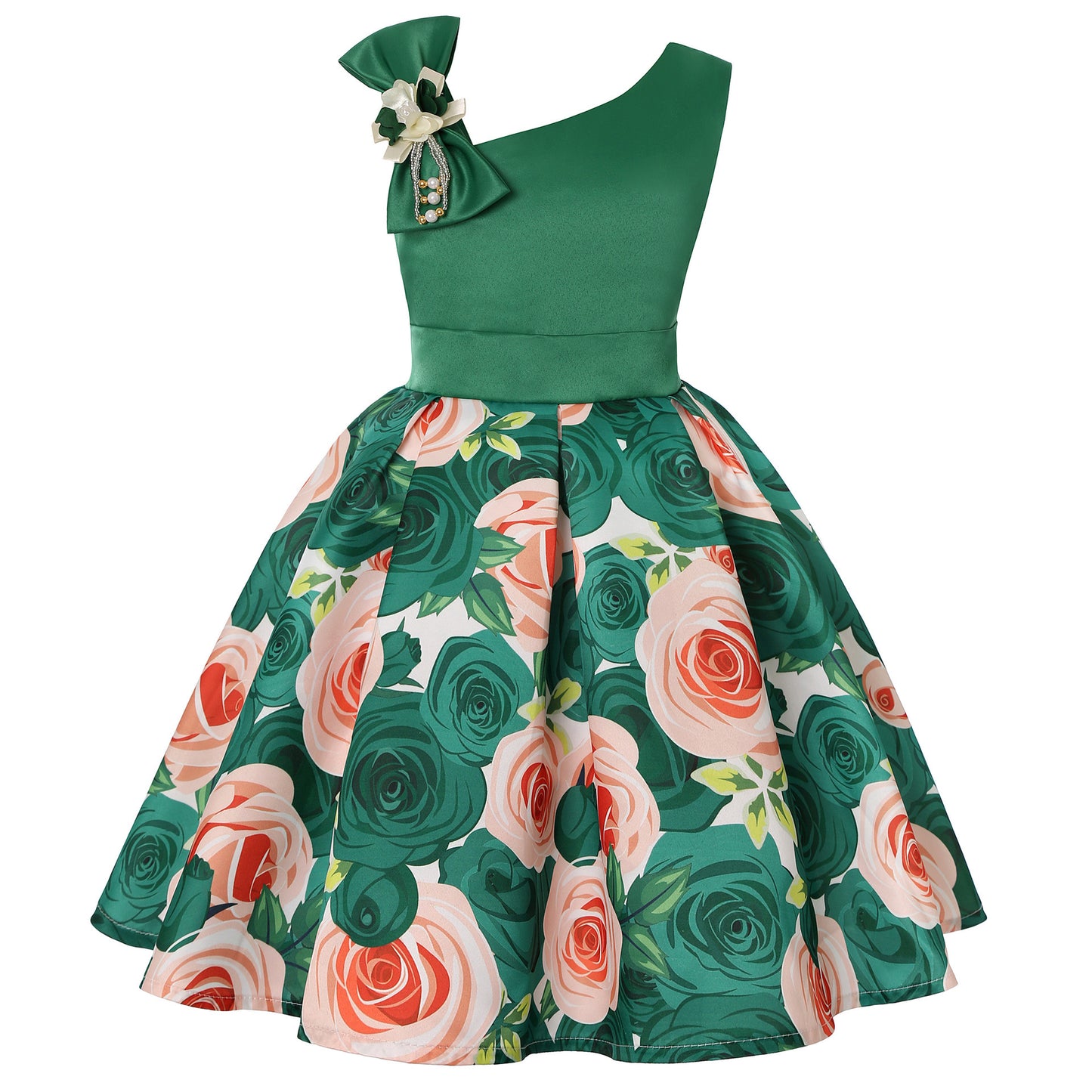 New Girls Kids Flower Elegant Causal Princess Party Dresses